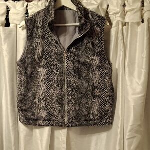 Cyber Generation Tan Snakeskin Print Vest Lg 💖💖💖💖